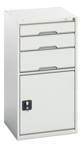 Bott Verso the Bott budget range, lighter duty lower spec cabinets cupboard Verso 525Wx550Dx1000H 3 Drawer + Door Cabinet